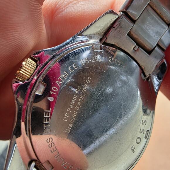 Fossil Women ES2521 Riley Silver Dial Multifunction Pave Bezel Quartz Watch 7" - Picture 4 of 14